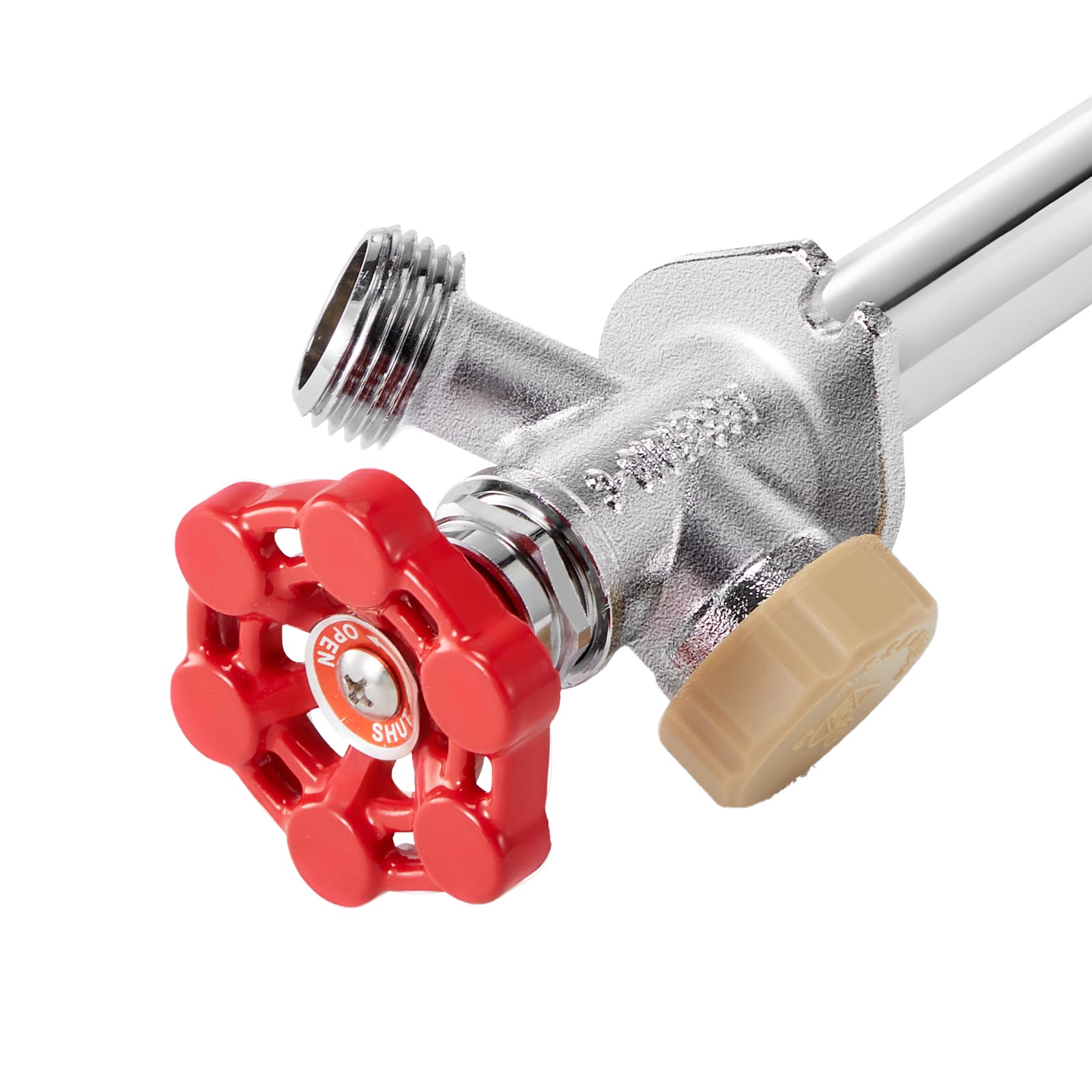 Anti-Siphon Frost-Proof Sillcock, 12" Freeze Proof Outdoor Faucet Bib With Backflow Preventer, 1/2" Push-to-Fit Connector X 3/4" Hose Bibb, No Lead Frost-free Spigot For PEX Copper CPVC Pipes_maomaolike.com